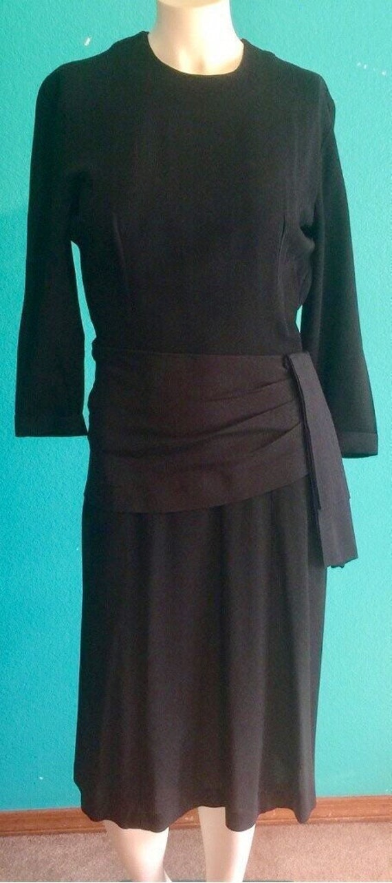 Early 1950's black form fitting Jonathan Logan Dre