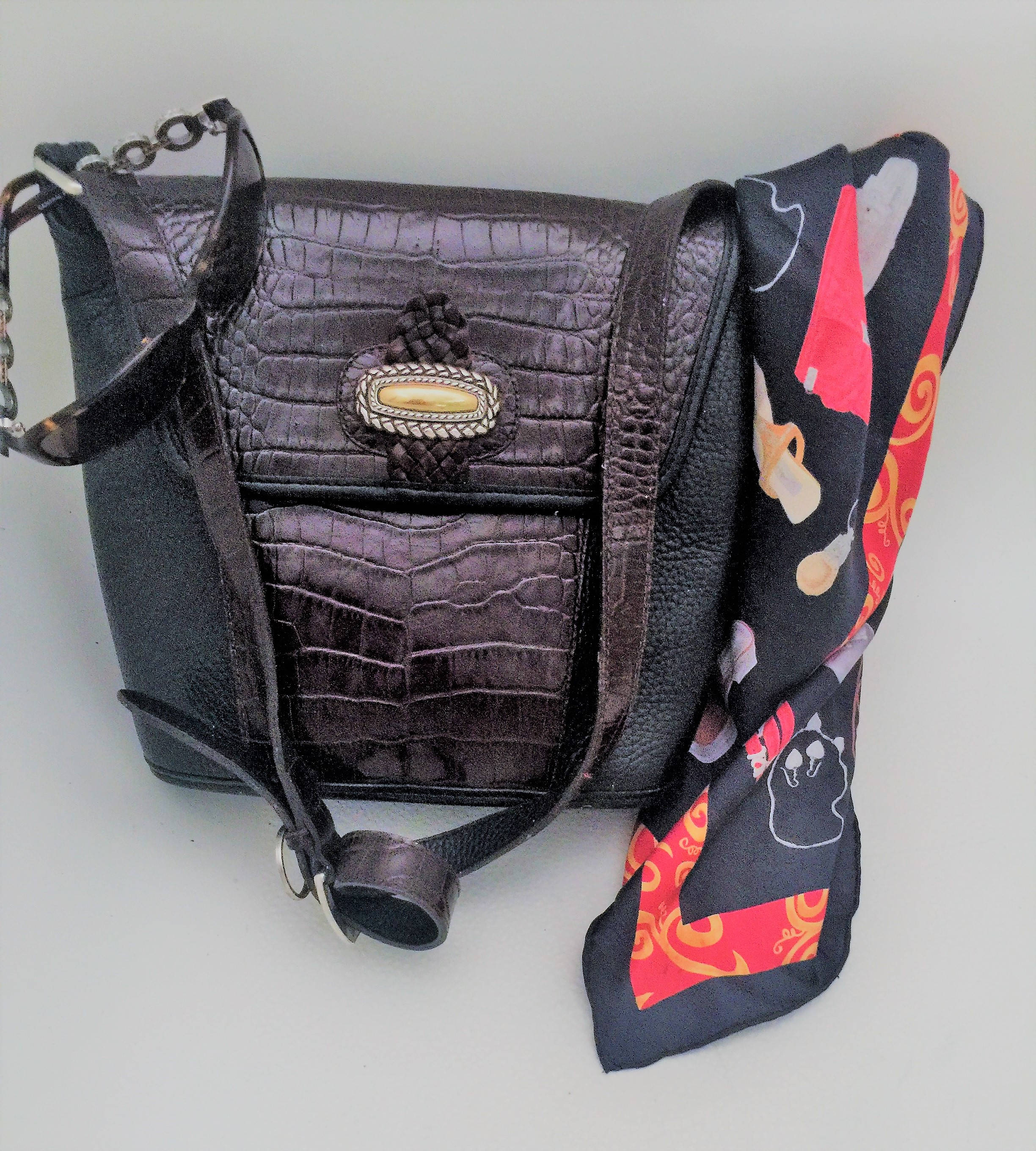 brighton black leather purse