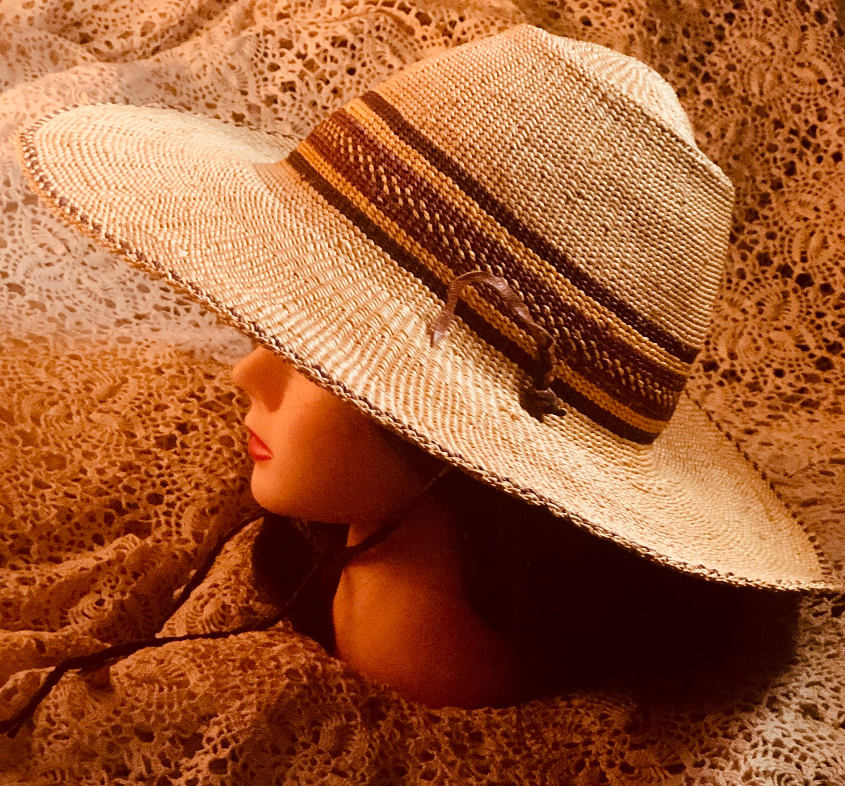 Vintage Toucan Hat Floppy Wide 
