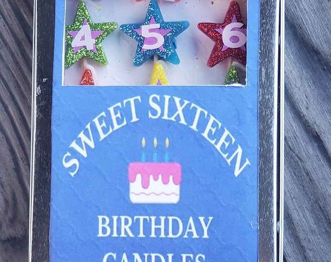 Sweet 16 Birthday Candles 16 Wishes Etsy