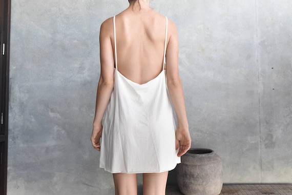low back slip dress