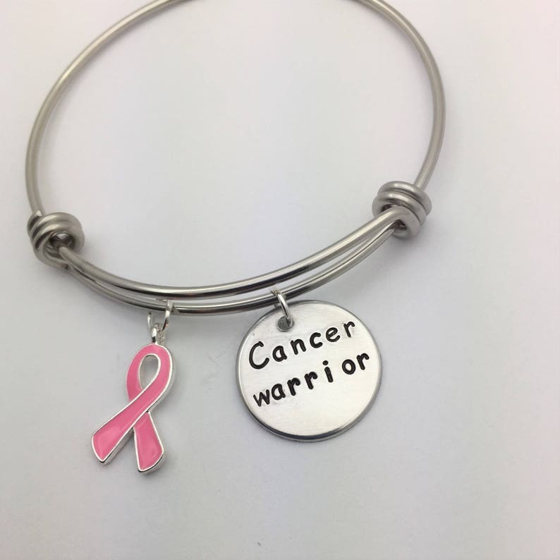 Bangle Bracelet Custom Metal Jewelry Breast Cancer - Etsy