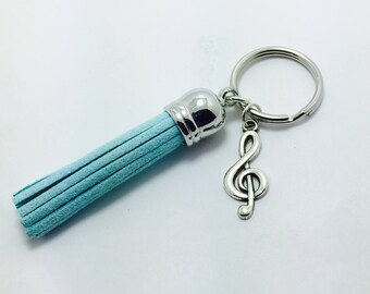 Tassel key chain, light aluminum,zipper pull, lunch box, back pack, custom metal accessory, purse charm, school bag charm, 11 colors, charms