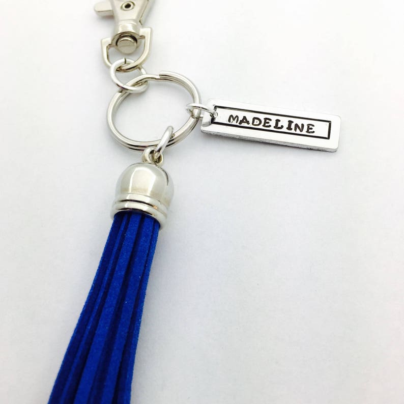Tassel Key Chain Zipper Pull Name Tag Back Pack Key Fob Etsy