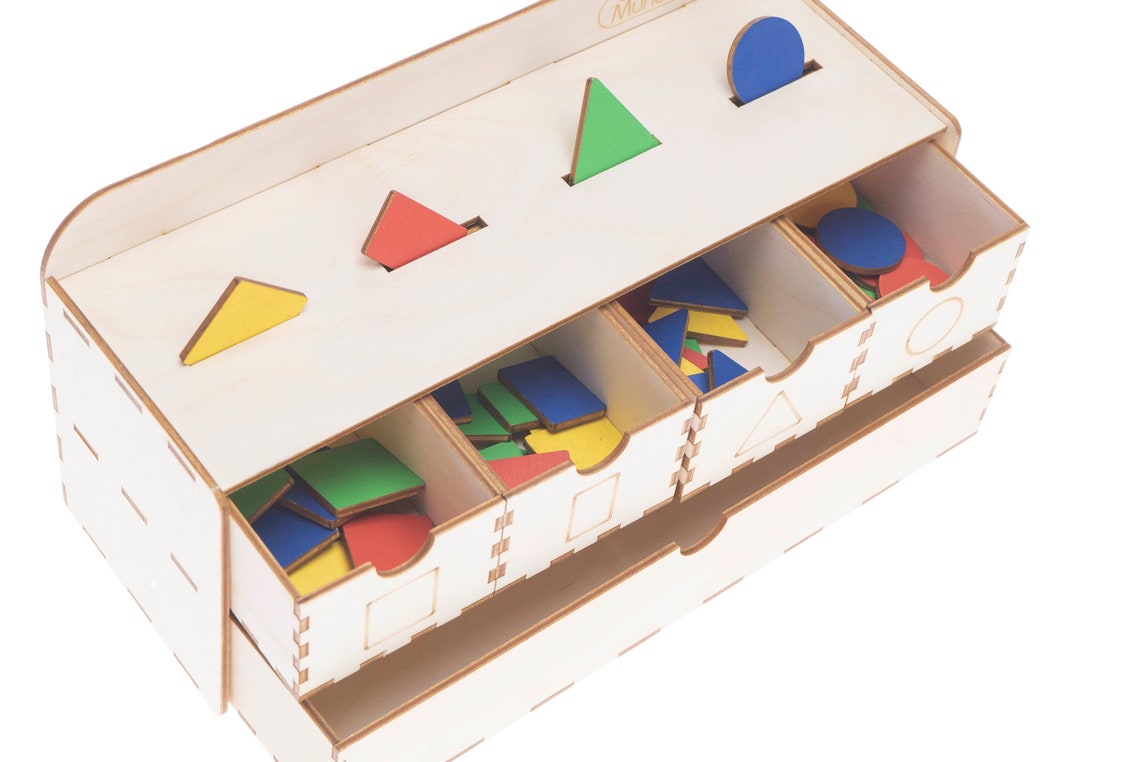 Wooden Kids Shape Sorter Montessori toy educational toy Etsy