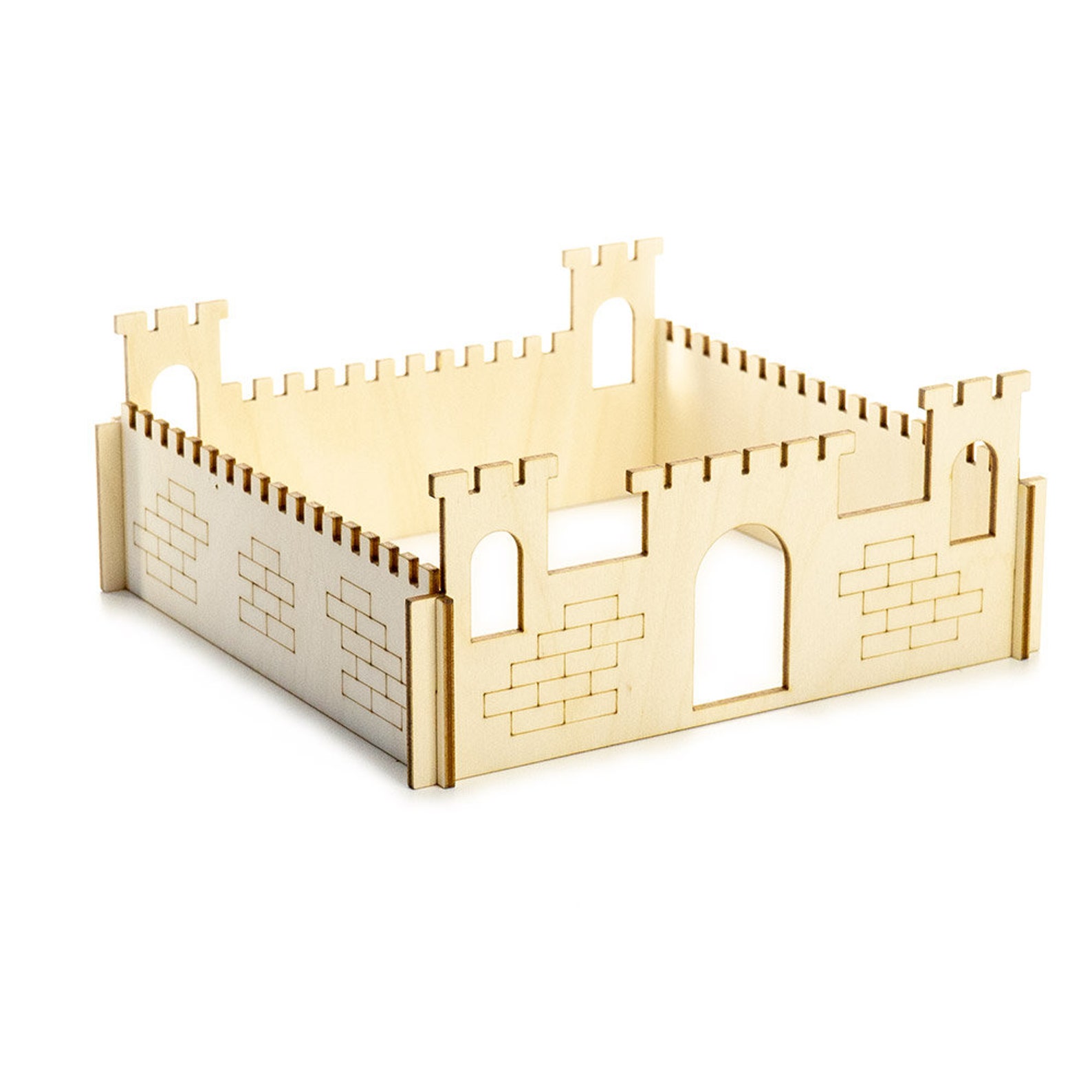Craft Kit Dollhouse Medieval Castle 3d Model Laser Cut Wooden Etsy