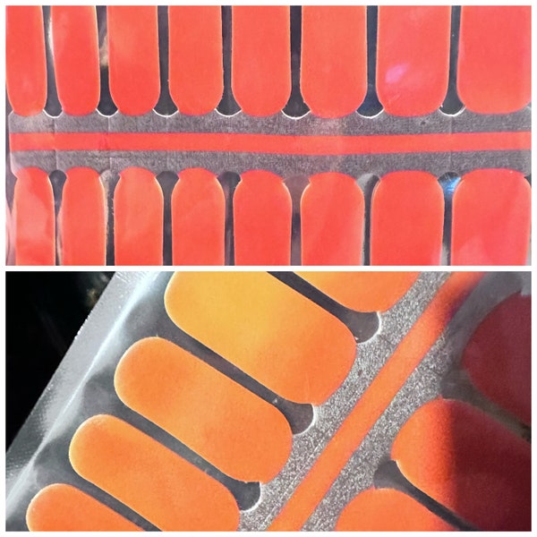 Orange to Yellow -  Color Changing Nail Polish Wraps