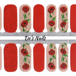 Poppy Love - Nail Polish Wraps