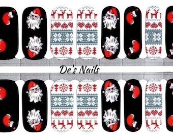 The Stockings were Hung - Nail Polish Wraps