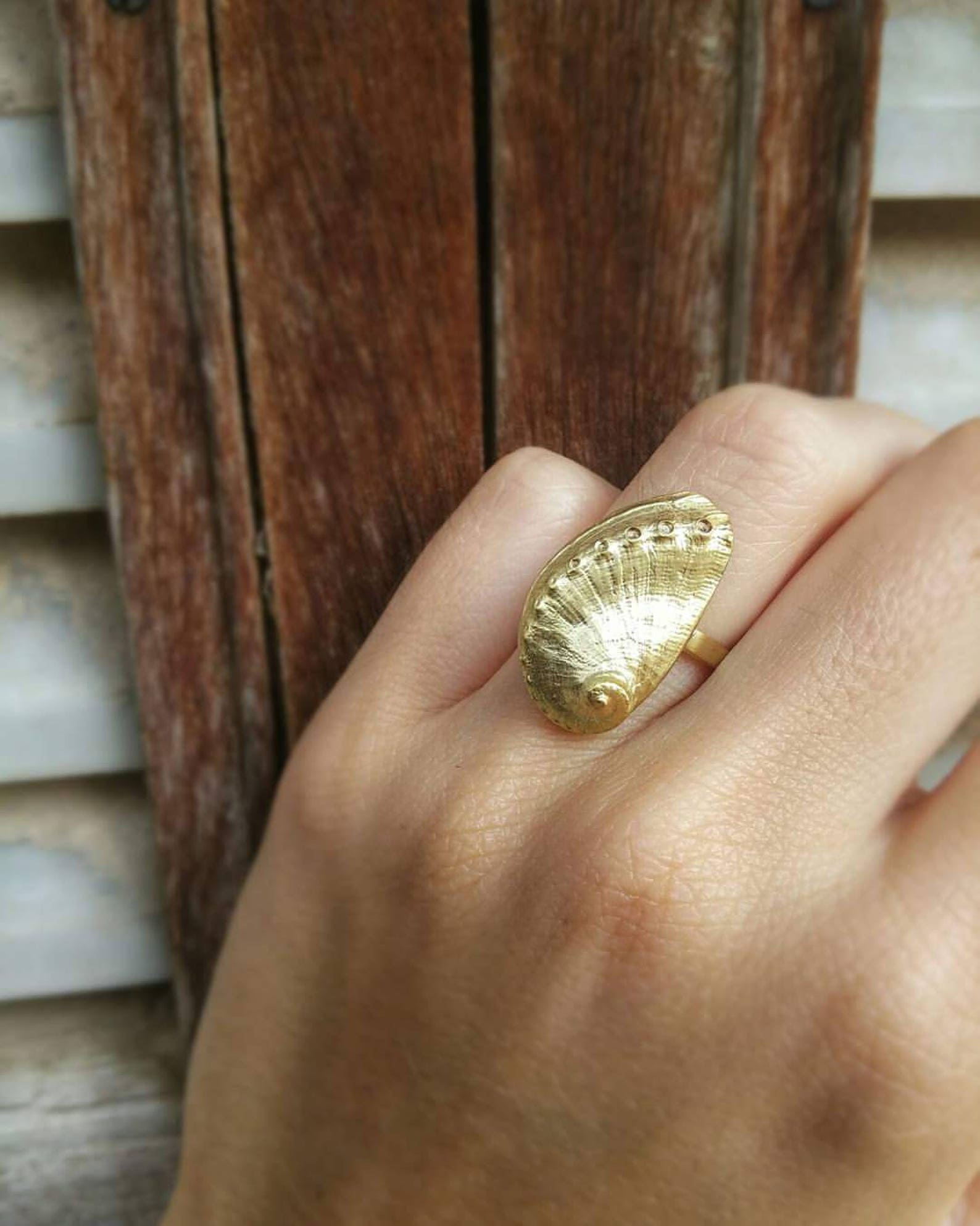 Seashell Ring Beach Jewelry Nautical Sea Shell Rings Shell Etsy