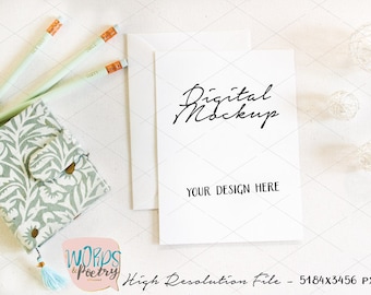 Download Free Mint Card Mockup, Wedding Mock up, Stationery Mockup, Rustic Mockup, Feminine Mockup, Floral Mockup, Styled Stock Photography, Rustic Mockup PSD Template