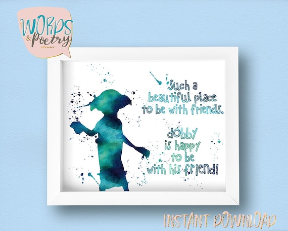 Dobby Harry Potter Dobby Print Dobby Elf Silhouette Dobby Etsy