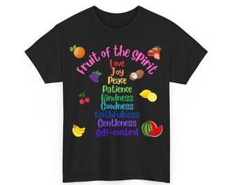 Faith-filled Fruits of the Spirit Tee - Inspirational Christian T-Shirt for Everyday Wear & Meaningful Gifts