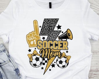 Soccer Mom Digital PNG – High-Res Transparent Soccer Clipart | Soccer Leopard Design | Instant Download | Soccer Clipart