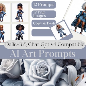 12 Denim-Mode Chibi-Stil DALL · E-3 Anweisungen mit 12 PNG-Bilder | DALL-E-3 und Chat gpt 4| ClipArt | Mode Clipart | Chat Gpt4 |