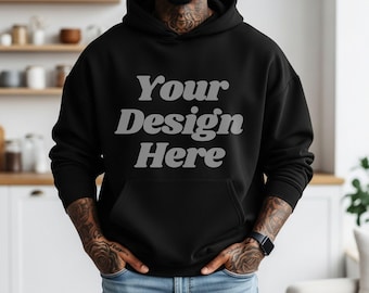 African American Male Hoodie Mockup | Black Hoodie Mockup | Black Men Hoodie Mockup | Melanin Male Mockup | Urban Model Mockup