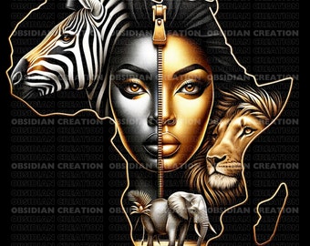 Afrikanische Clipart | Ethnische Illustration | Digitaler Download | Afrikanische Kunst | Anpassbare Clip Art | Kulturelle Clipart | Afrikanisches Erbe