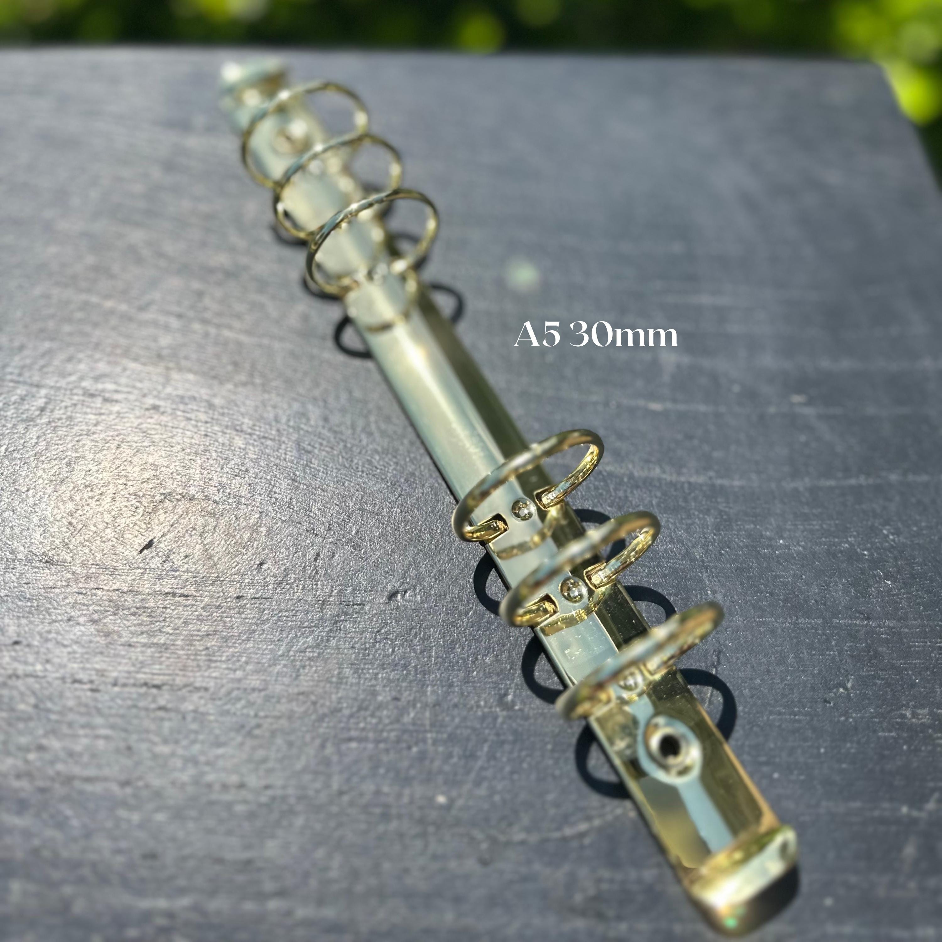 A5 Gold 6 Ring Binder Mechanism 30mm | Large Planner Rings Replacement ...