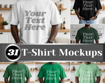 African American Male T-Shirt Mockup Bundle | 30 Black Men Shirt Mockups | Melanin Male Lifestyle Shirt Mockups | Urban Model Mockup Pack