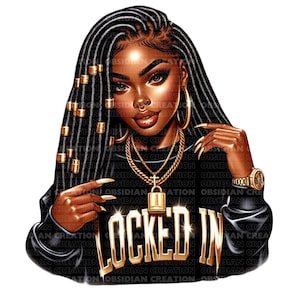 Dreadlocks | Afro Dreadlocks Clipart | Afro Messy Bun Loc | Digital Download | Afro Locks Png | Black Woman Png | Black Girl Magic |