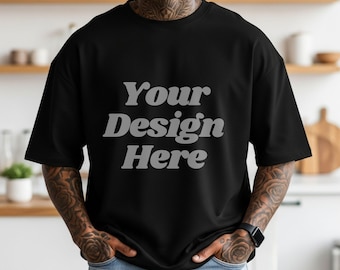 African American Male T-Shirt Mockup | Black Shirt Mockup | Black Men Shirt Mockup | Melanin Male Mockup | Urban Model Mockup