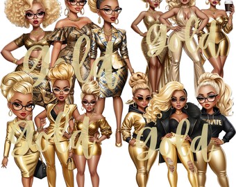 Mujeres negras empoderadas, imágenes prediseñadas digitales PNG / Arte negro con IA / Descarga digital / Imágenes prediseñadas de mujeres negras / Regalos para niñas / Arte con IA / Imágenes prediseñadas / PNG