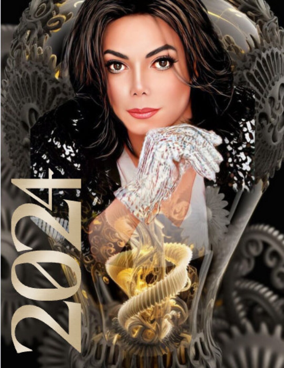 2024 Printable Calendar King of Pop Tribute 2024 Calendar Etsy