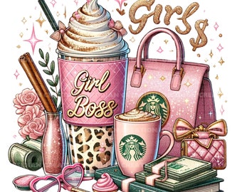 Girl Boss Sublimation PNG | Empowering Female Entrepreneur Clipart | Self Love Clipart | Business Woman Png  | Boss Lady PNG | Clipart