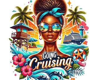 Vibrant Summer Vibe, Vacation, Beach PNG Images | Perfect for T-Shirts, Mugs, Sublimation, etc.| Women Clipart | Cruise Gift Ideas