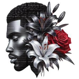 Clipart homme noir | Illustration de l'homme afro-américain | Téléchargement numérique | Art imprimable | Mélanine | Magie noire | Homme noir fort