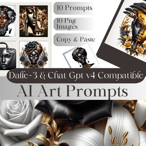 African Culture Inspired Dalle-3 Prompt Collection for Creative Imagery -  | 10 Prompts & 10 PNG | Chatgpt Plus | Digital Download | Dalle