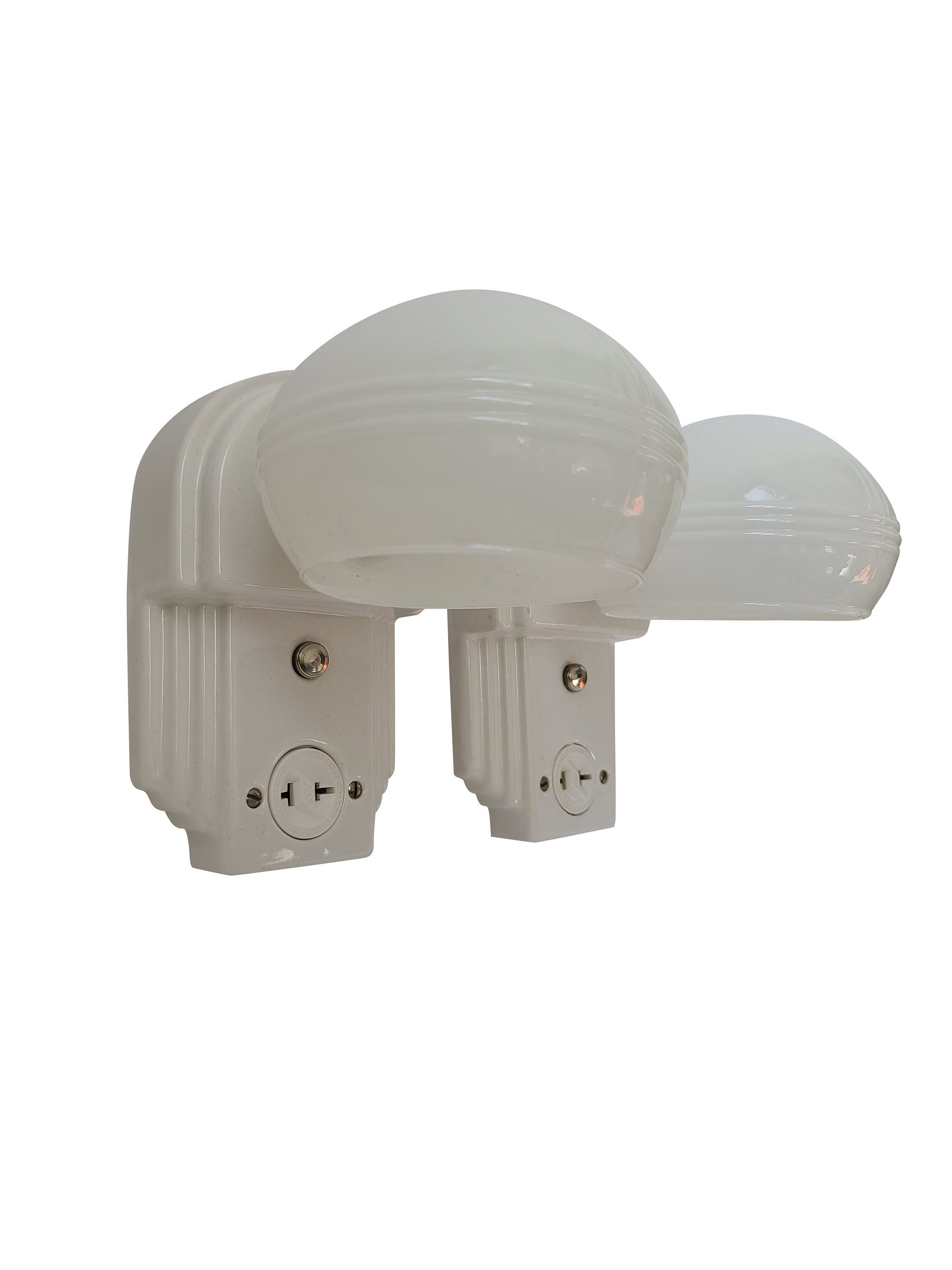 Art deco on sale porcelain wall sconces