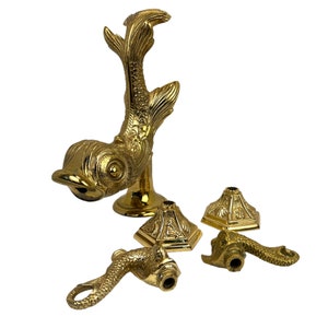 Phylrich Dolphin Basin Sink Faucet Rococo Vintage Bathroom Hardware Antique Brass Luxury Sherle Wagner Style Taps Bathtub