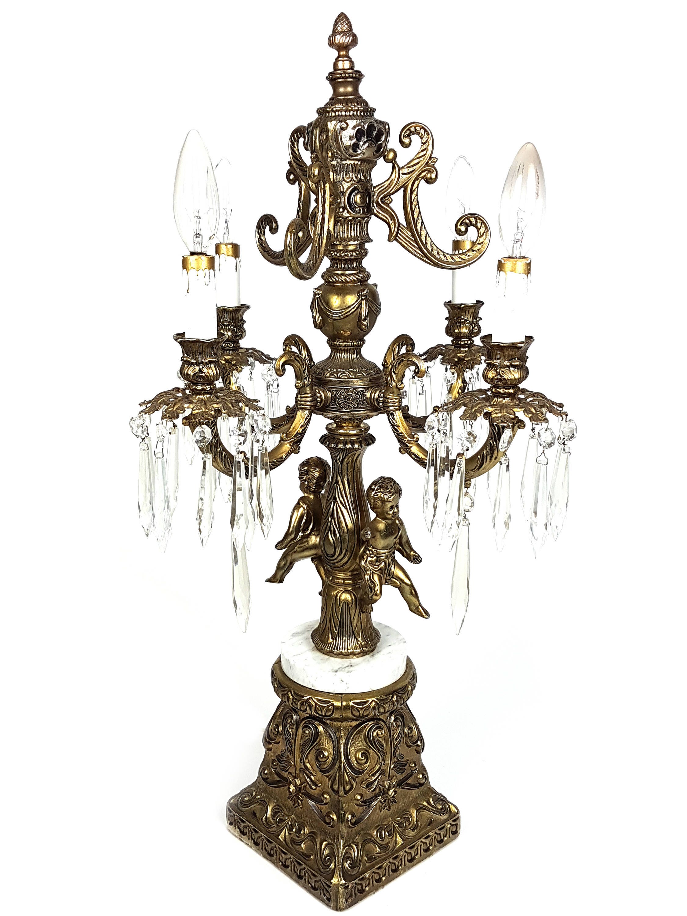 Hollywood regency cherub lamp deals