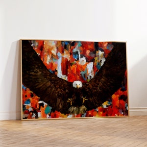 Abstract Eagle Painting | Wall Decor | Printable Art | Digital Download | Artwork | Colorful | Decor | Wall Art