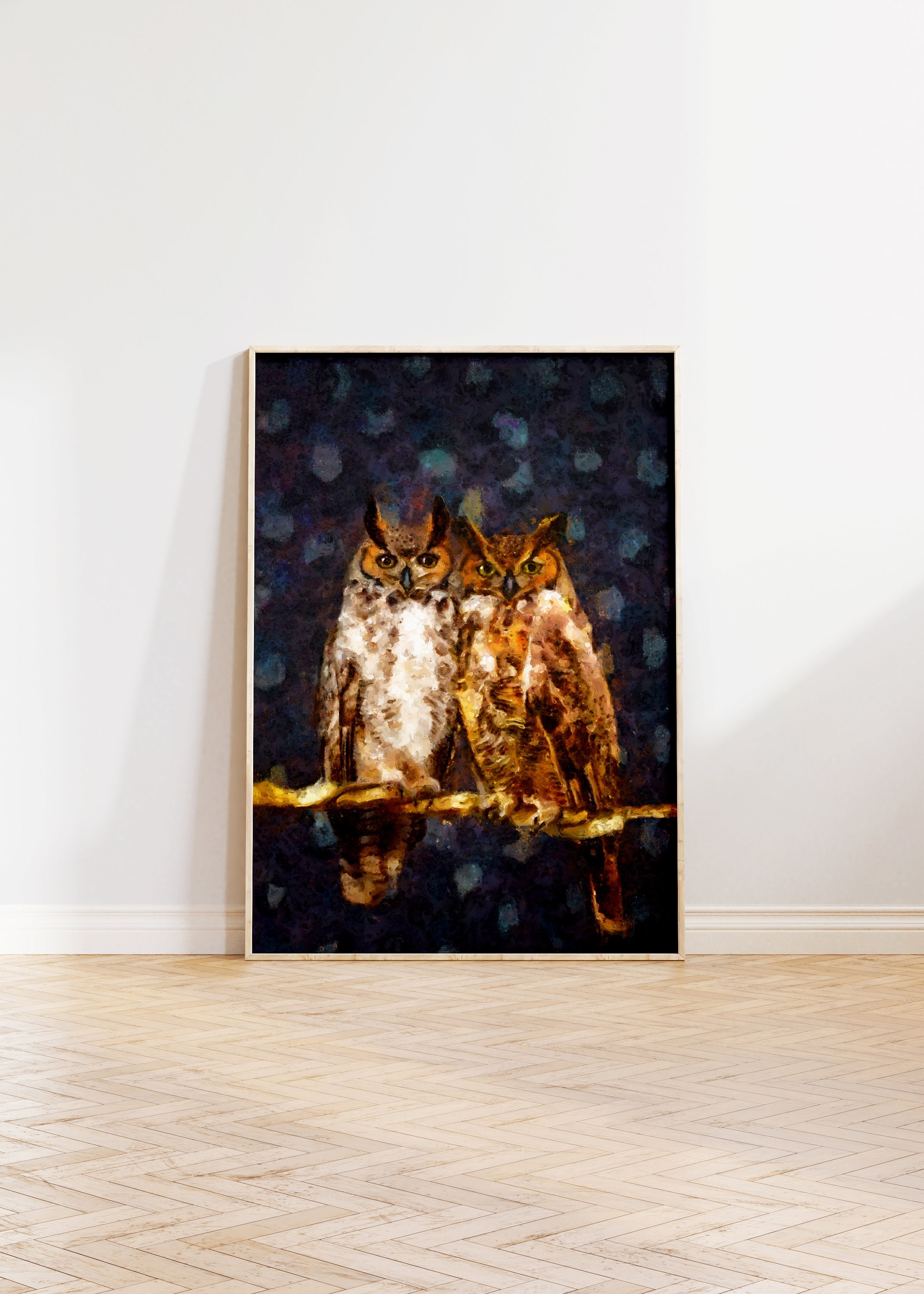 Owl Painting | Owls | Artwork | Wall Decor | Printable Art | Digital Download