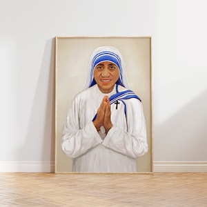 Mother Teresa Painting | Teresa | Artwork | Wall Decor | Printable Art | Artwork | Religious | Christian | Catholic | Digital Download