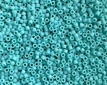 Miyuki Beads 11/0 Delica's - Opaque Matte Sea Opal Green - 2mm - 5 gram