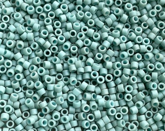 Miyuki Beads 11/0 Delica's - Opaque Matte Luster Sea Foam Green - DB-374 - 5 gram