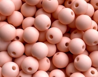 Salmon Pink - 8mm Acrylic Beads  - 100 pcs