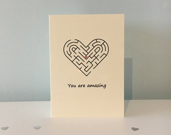 You are amazing card (support, mothers day, anniversary, just because, friendship, I love you card),