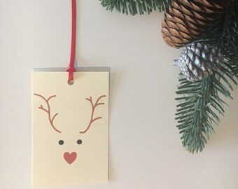 Little reindeer Christmas gift tags