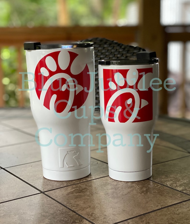 Chick fil a 17oz double walled Mason Jar with straw Etsy