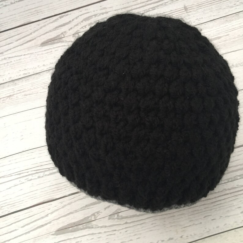 cosy winter hat black adult beanie black men/'s beanie woolly hat adult crochet hat crochet winter hat