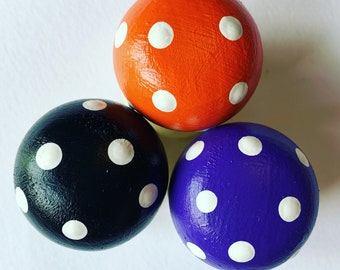 Halloween toadstools. Set of 3 hand painted toadstools
