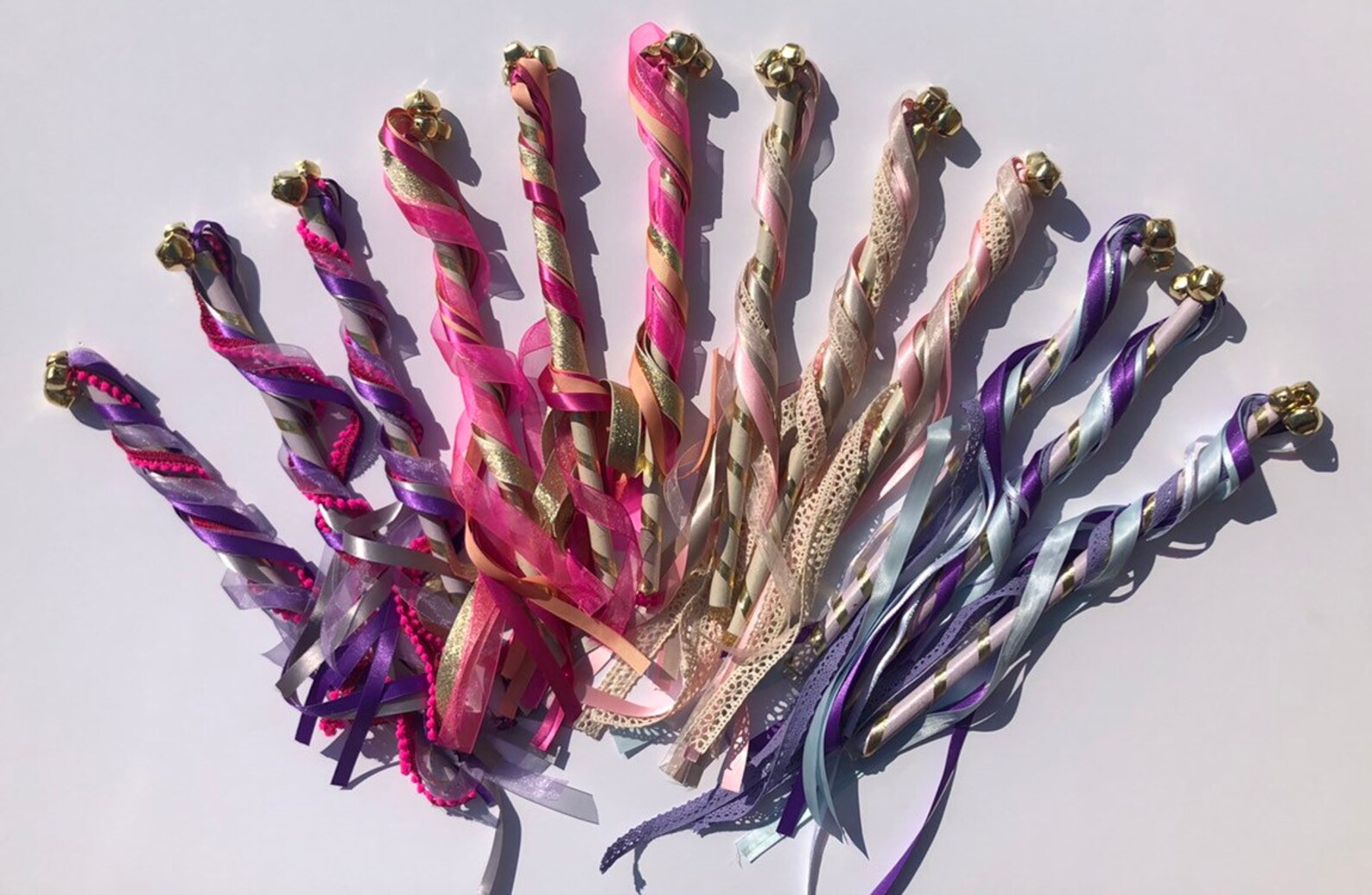 Custom Colour Fairy Ribbon Wand With Choice of 4 Ribbons and Etsy