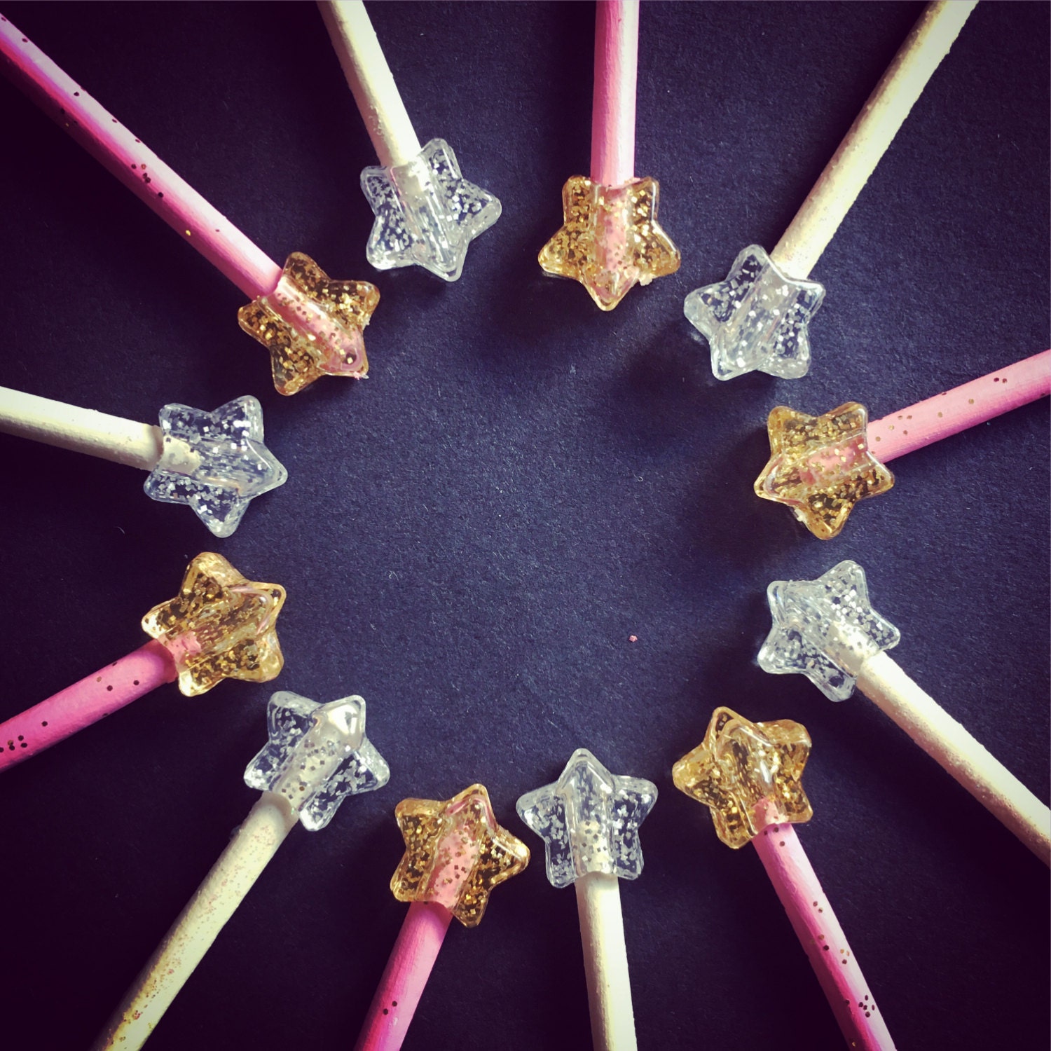 Miniature fairy wands. Handpainted magic wand with star bead Etsy