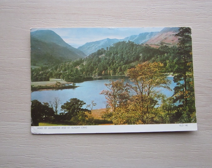 1950 Head Of Ullswater And St. Sunday Crag, Cumbria, UK. REAL Photo Postcard (RPPC)  Genuine, Original, Used.
