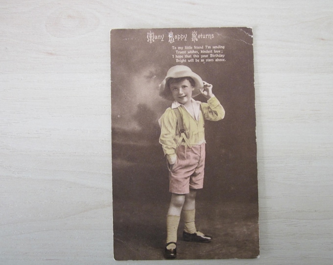 Postcard, Many Happy Returns. Genuine, Original.