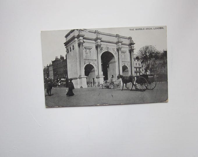 Postcard, The Marble Arch, London, England, UK. Genuine, Used postcard, Original. Postmarked 1909.